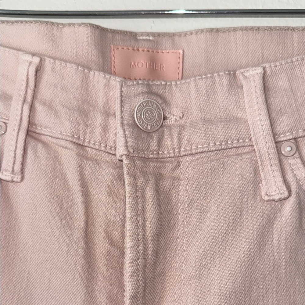 MOTHER Pink Straight Leg Jeans Size 27 - New With Tags - Picture 11 of 15